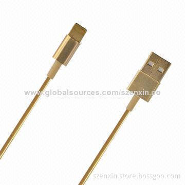 Champagne Gold 8-pin USB Data Transfer Charger Cable Connector